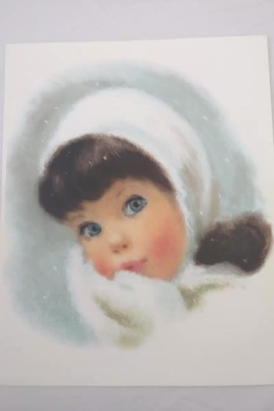 Set of 4 Vintage Northern "American Beauty" Little Girl Portraits 1960s