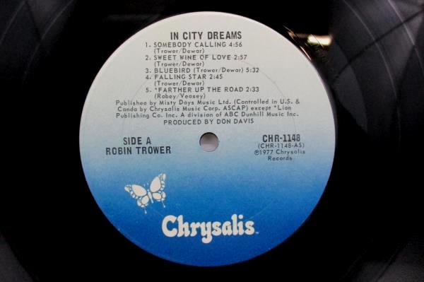 Robin Trower "In City Dreams" 1977 12" Vinyl 33 RPM LP Record Rock CHR-1148
