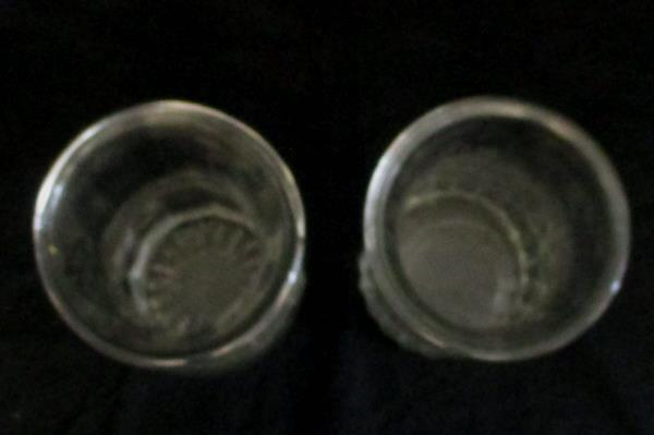 Lot 2 Vintage Vases EO Brody Co 9.5" Unbranded 9.75" Clear Pressed Glass Large