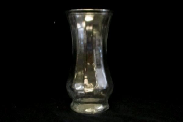 Lot 2 Vintage Vases EO Brody Co 9.5" Unbranded 9.75" Clear Pressed Glass Large
