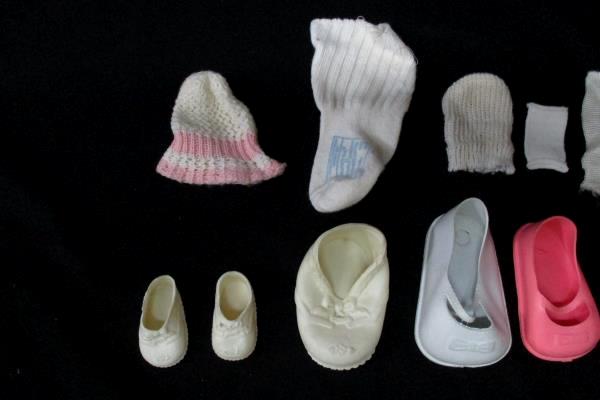 Lot Of Assorted Mismatched Vintage Girl Doll Shoes And Socks