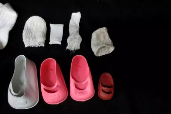 Lot Of Assorted Mismatched Vintage Girl Doll Shoes And Socks