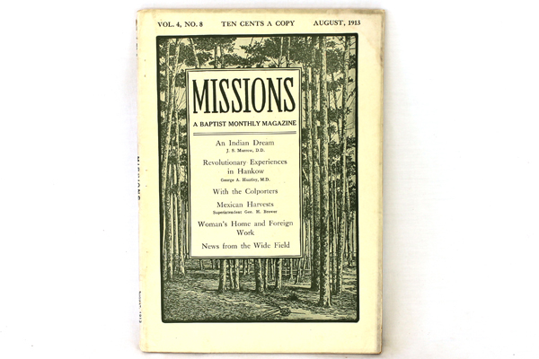 Missions Baptist Monthly Magazine Antique Book August 1913 Vol. 4 No. 8