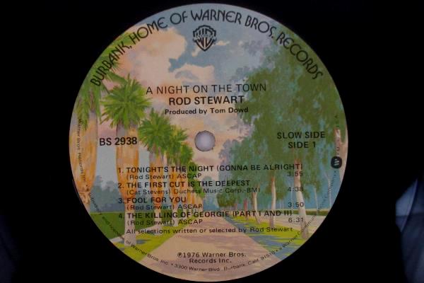 1976 Rod Stewart A Night On The Town WB Records Vinyl LP BS2938
