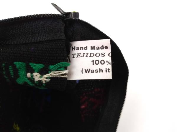 Lot of 2 Guatemalan Hand Woven Pencil Black Blue Zipper Pouches CONCERNED CRAFTS