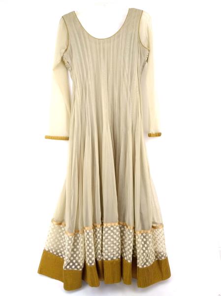 Indian Women's Dress Kurta w/ Embroidery and Rhinestones +Thai Silk Dupatta L
