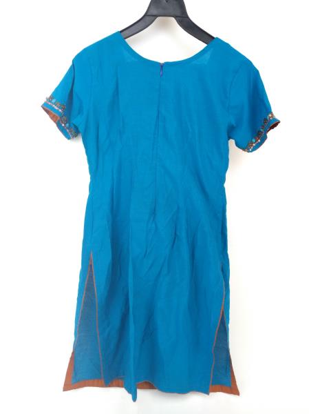 Salwar Kameez Hand Embellished Punjabi Suit Blue Copper Beaded Sequins Bollywood