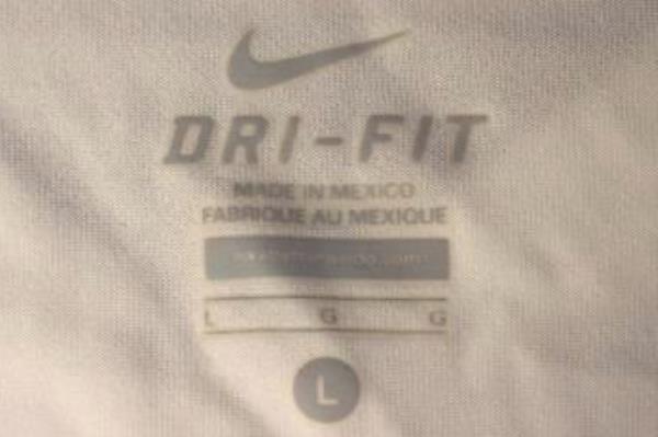 Dri-Fit T-Shirt Nike Logo Ombre Pink Yellow White 100% Polyester Girl's Sz L