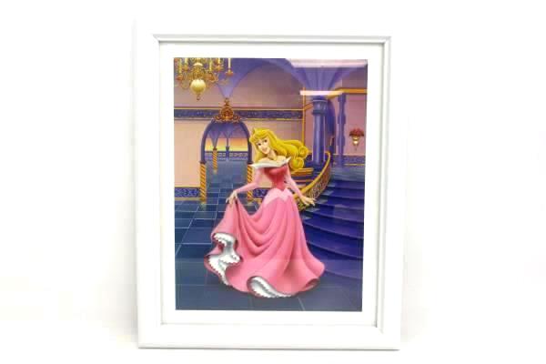 White Framed Classic Sleeping Beauty Print Walt Disney Ball Room 15.75" x 12.75"