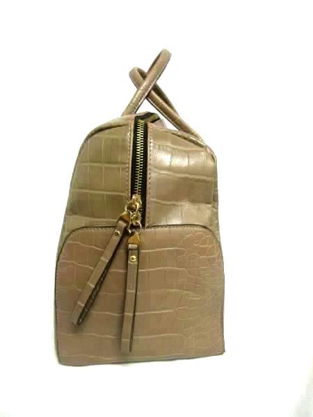French Connection Brown Purse Bag w/ Handles Zipper Pockets