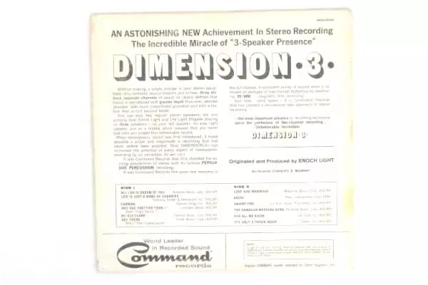 Dimension 3 Enoch Light Brigade LP Album Vinyl 12" LP Record