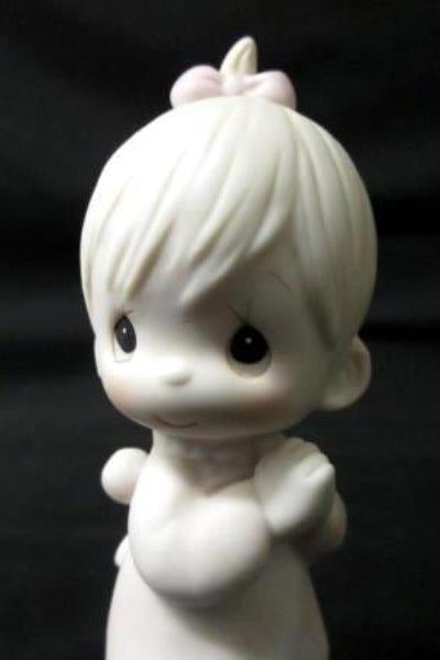 Precious Moments Series Praying Baby Girl Lamp Finial 4"x1"