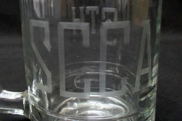 2 Clear Glass Beer Mugs Etched SCCA 5th