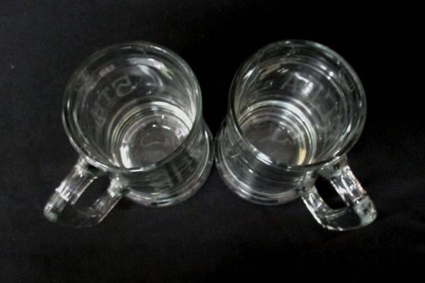 2 Clear Glass Beer Mugs Etched SCCA 5th