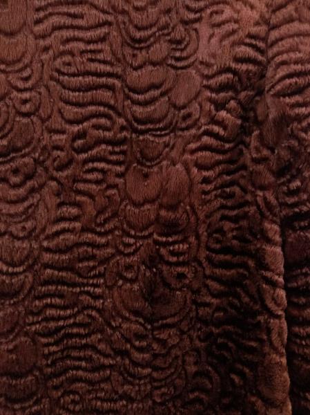 Retro 90s Red Faux Lamb Fur Jacket Front Zip Mercedes New York Size 4