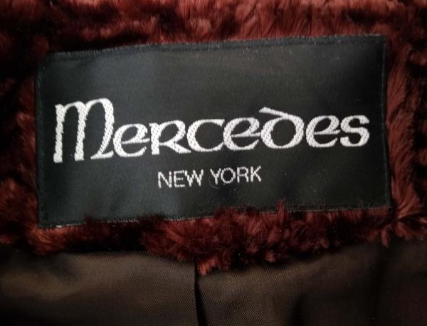 Retro 90s Red Faux Lamb Fur Jacket Front Zip Mercedes New York Size 4