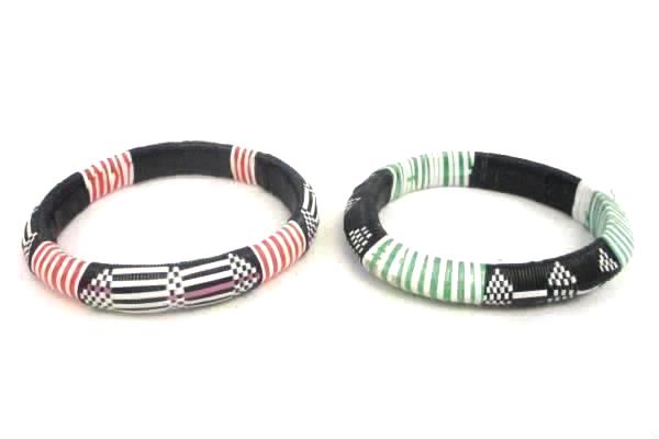 Lot of 9 Bangle Braided Beaded Metal Bracelets Hippie Hobo