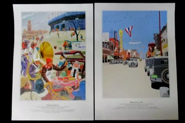 Lot of 5 Denny's Americana Collection Prints By Contemporary Artists 16 x 11