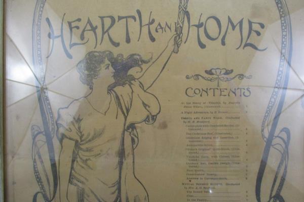 Vintage Framed Nov.1906 Hearth And Home Table Of Contents Page
