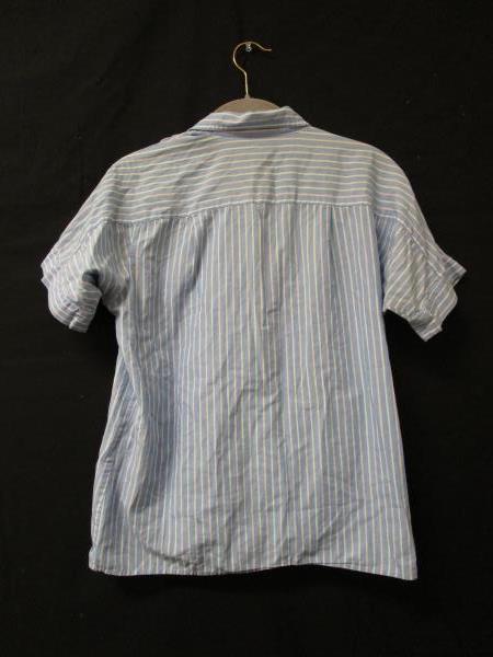 Pinstripe Blouse Nordstrom Blue/White/Pink 100% Cotton Women's Size 8