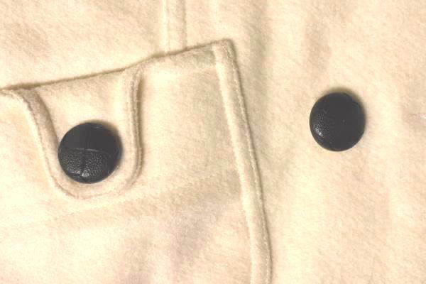 Peacoat XXI Thick Eggshell White Polyester Wool Blend Women's Size Small