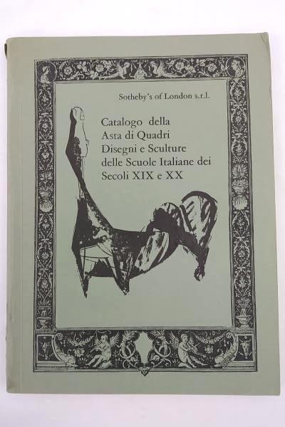 SOTHEBY'S Catalog 19th & 20th Century Italian Paintings Drawings Sculpture, 1969