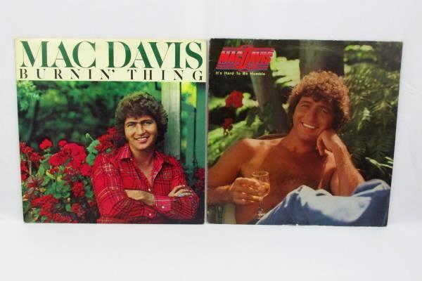 Lot of 2 Mac Davis 12" Vinyl 33 RPM LP Records Folk Country