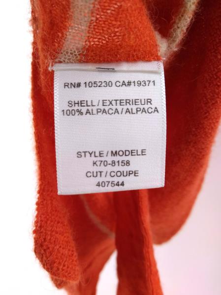 JOIE "Adelia" Cardigan Coral Striped V Neck Sweater 100% Alpaca Wool Women's XS
