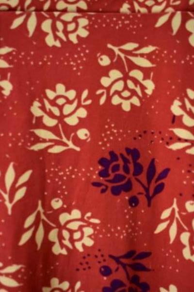 Leggings By LuLaRoe Red/Floral Pattern Stretchy Polyester Blend Women's One Size