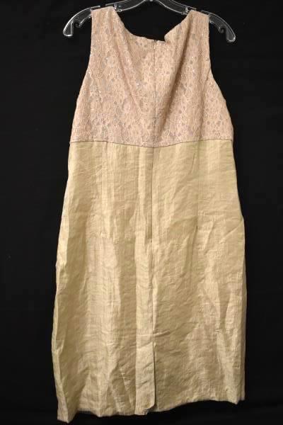 J.Taylor Dress Formal Beige Lacey Bust With Sequins Sparkle Women's Size 16