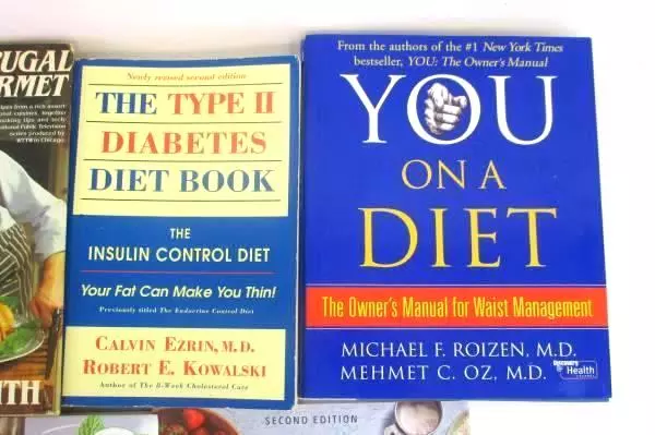 Lot of 9 Health Lifestyle Books Diabetes Cookbook Jorge Cruise 3 Hour Diet