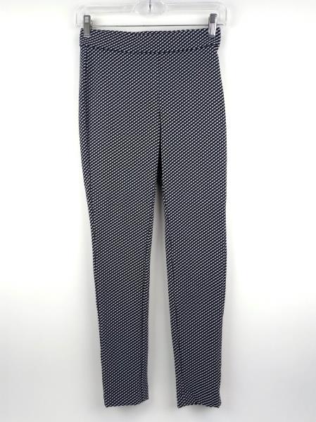 THEORY Black / White Check ADBELLE K Claymont Stretch Legging Pant Sz P / SMALL