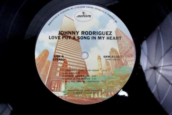 Johnny Rodriguez "Love Put A Song In My Heart" 1975 12" Vinyl 33 RPM LP Record