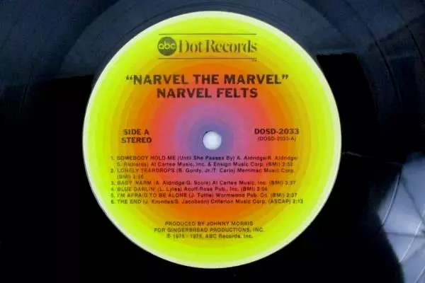 Narvel Felts Narvel The Marvel 1976 12 Inch Vinyl 33 RPM LP Records Rock Music