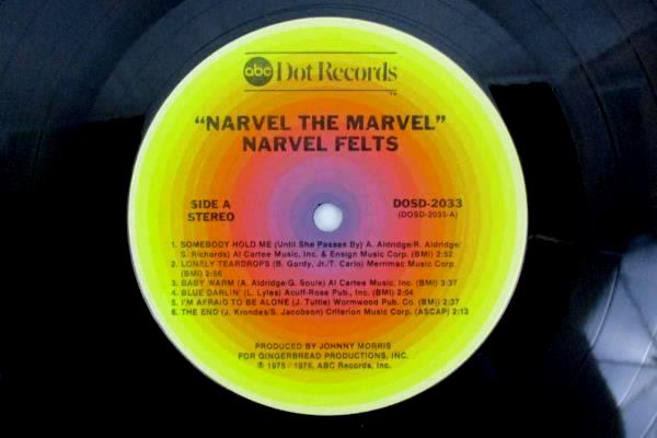 Narvel Felts "Narvel The Marvel" 1976 12" Vinyl 33 RPM LP Records Rock
