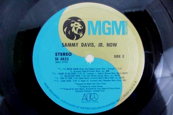 Sammy Davis JR. "Now" 1972 MGM Records Jazz 33 RPM " Record Vinyl