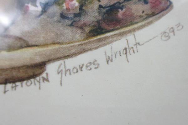 Carolyn Shores Wright Framed Art Print Rose English Bone China Tea Cup