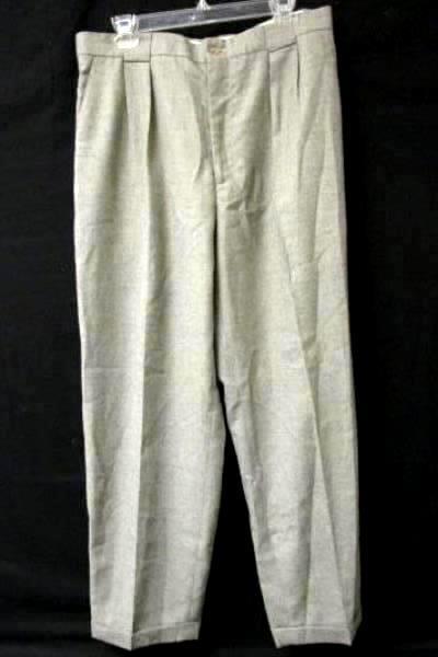 Men's Dress Pants By Perry Ellis Grey w/ Black Spots Original Fit Size 36/30