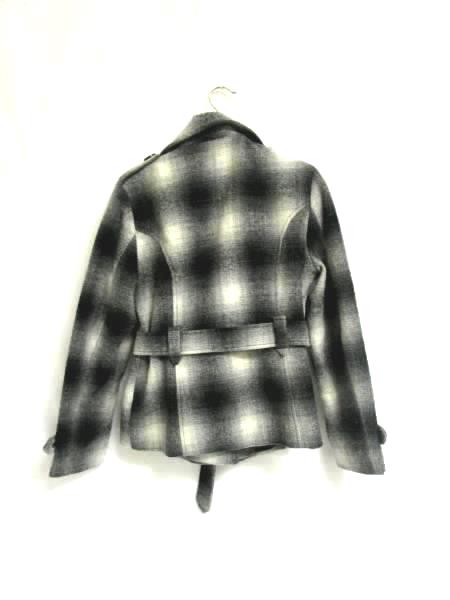 Peacoat By Mackintosh Black White Belted Women's Size PM