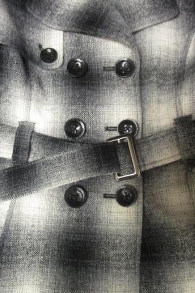 Peacoat By Mackintosh Black White Belted Women's Size PM