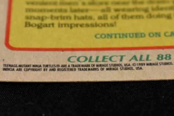 Lot Of 1st Series Teenage Mutant Ninja Turtle Cards