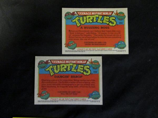 Lot Of 2nd Series Teenage Mutant Ninja Turtle Cards And TMNT Sticker Cards