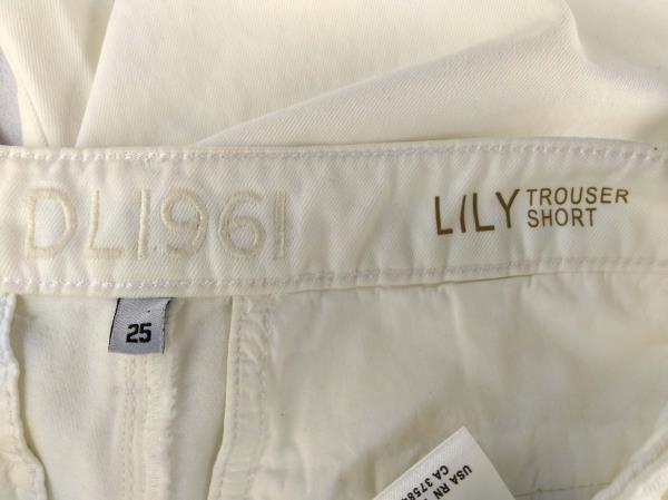 DL1961 Lily Trouser Short X Twill Sol White 6" Chino Sz 25 NWT