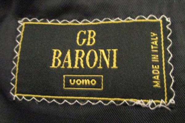 Lot of Two Jacket Bottom Suit Set GB Baroni Navy Blue 100% Wool Men's Size 44L