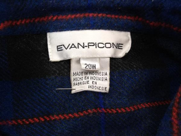 Vtg 90's EVAN PICONE Plaid Shirt Jacket Snap Down Wool Blend Women's Plus 20W
