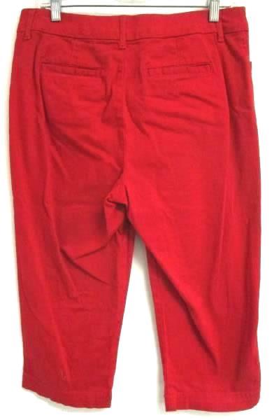 Capri Pants St. John's Bay Red "Chap" Series Women's Size 10 (Faux Back Pockets)