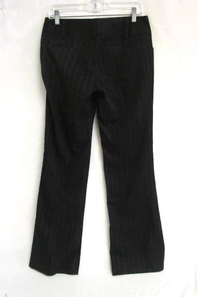 Women's Black Silver Pinstripe Bootcut Dress Pants By XXi Size 7