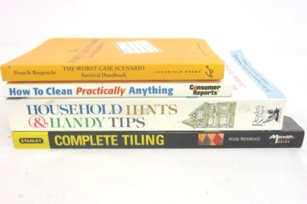 Lot of 4 How To Books: Worst-Case Scenario House-Hold Hints Handy Tips Tiling