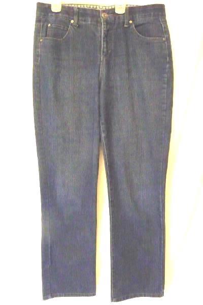 Bandolino Womens Jeans Sz 8 Missy Comfort Stretch Waistband Dark Wash Straight