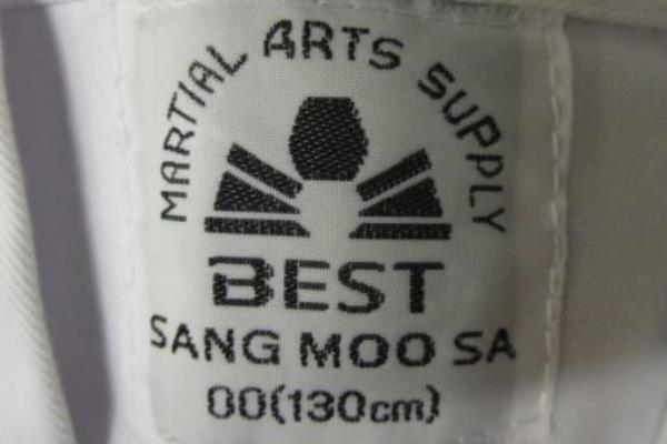 Martial Arts Uniform Set W/Belt Best Sang Moo Sa White Cotton Blend Youth Sz 00